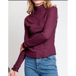 Free People Purple Long Sleeve Thermal